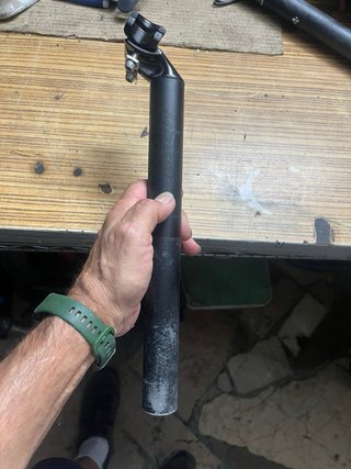 Tija sillín bici 31.6mm con retroceso