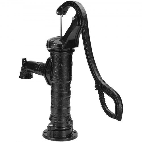 Bomba de Agua Manual de Hierro Fundido para Pozo Antiguo, Elevación Máxima de 6.7 m (22 pies), Bomba de Agua Manual con Mango Ergonómico NPT 31.8 mm (1-1/4") Instalación Fácil, Anticuada para Jard...