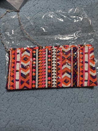 Bolso Clutch Étnico con Cadena Nuevo