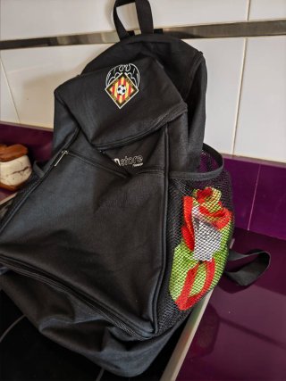 Mochila Macron Fútbol Negra