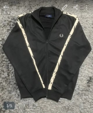 Jersey Fred Perry Talla S Negro Multicolor