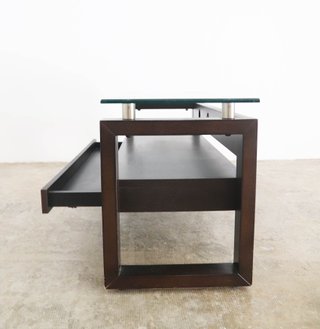 Mesa salón/TV madera y cristal