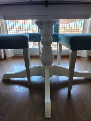 Mesa Comedor Plegable Blanca