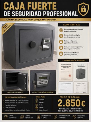 Caja Fuerte Profesional Seguridad Alta Resistencia