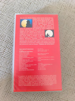 VHS Flamenco de Carlos Saura