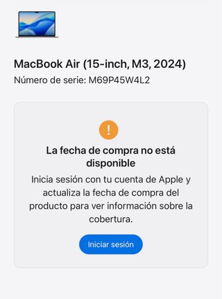 MacBook Air 15 M3 16GB 256GB Nuevo, sin abrir.
