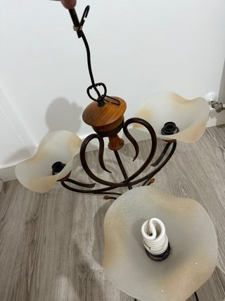 Lámpara de techo cristal y metal Lamparita de mesa