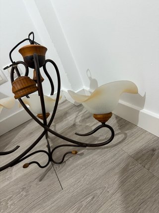 Lámpara de techo cristal y metal Lamparita de mesa