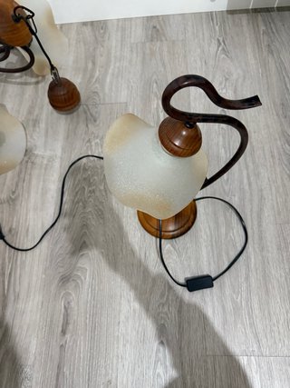 Lámpara de techo cristal y metal Lamparita de mesa