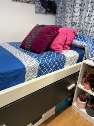 Cama Nido de 90x190cm + 3 cajones y 2 colchones