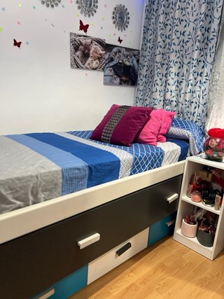 Cama Nido de 90x190cm + 3 cajones y 2 colchones