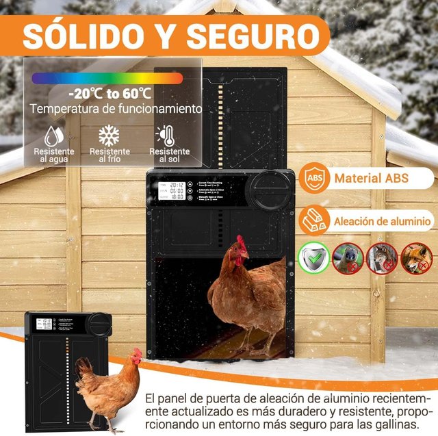 Puerta Automática Gallinero LCD