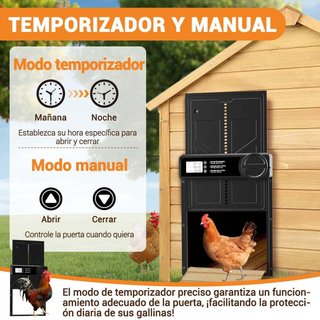 Puerta Automática Gallinero LCD