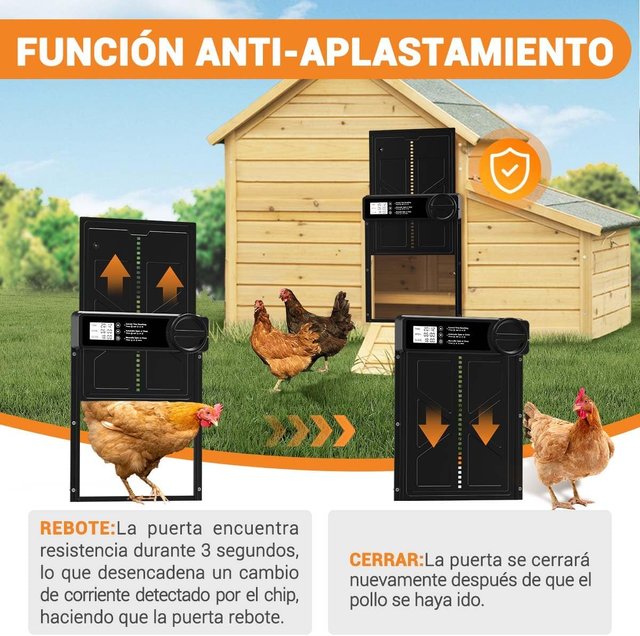 Puerta Automática Gallinero LCD