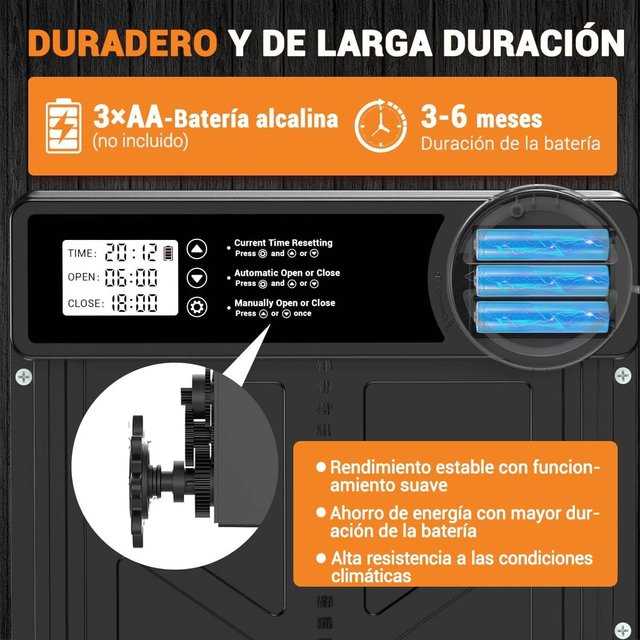Puerta Automática Gallinero LCD