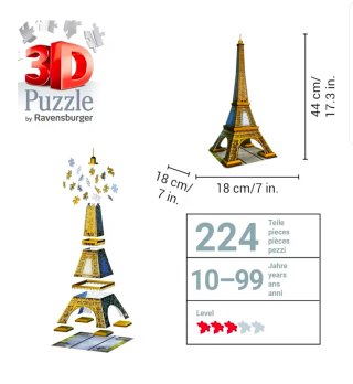 Puzzle 3D Torre Eiffel
