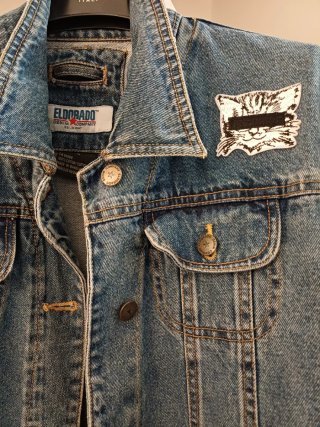 Chaqueta tejana vintage mujer