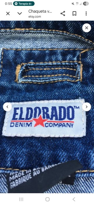 Chaqueta tejana vintage mujer