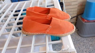 Zapatillas de esparto naranja