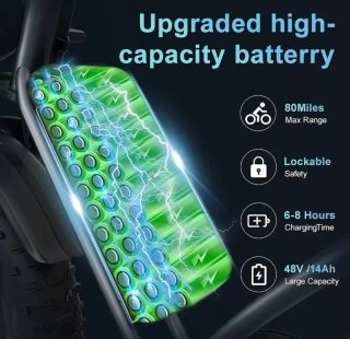 Bicicleta Eléctrica JANSNO X50 Fat Bike Negra