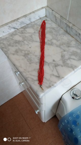 Collana multistrato perline rosse