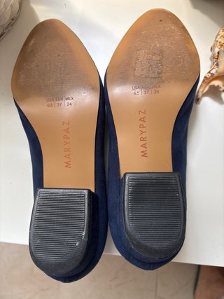 Zapatos de salón ante azul T.37