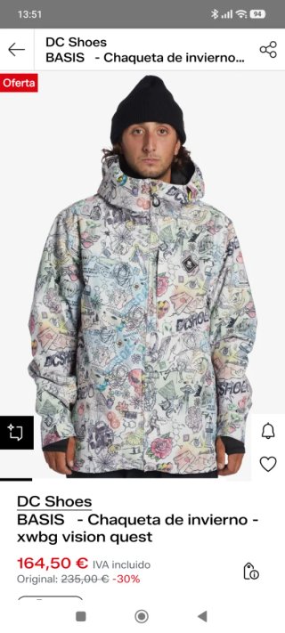 Chaqueta DC Shoes BASIS xwbg vision q