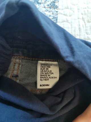 Pantalón vaquero premamá recto tiro alto