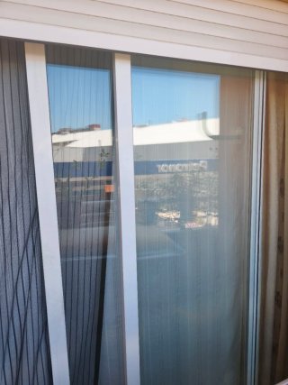 Mampara aluminio doble cristal 200x200