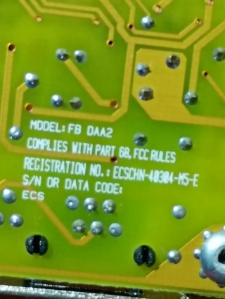 Scheda Modem PCI MOD. FB DAA2 NUOVA