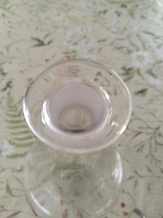 Antica caraffa per liquori in vetro
