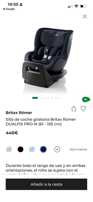 Silla Coche Britax Römer Giratoria