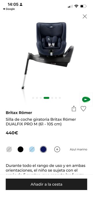 Silla Coche Britax Römer Giratoria