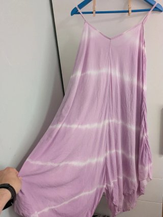 Vestido largo tie dye lila boho