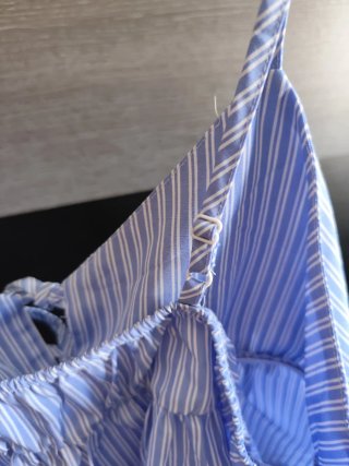 Blusa Tiras Rayas Azul Talla XL