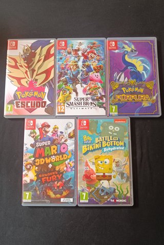 Lote 5 Juegos Nintendo Switch Pokemon