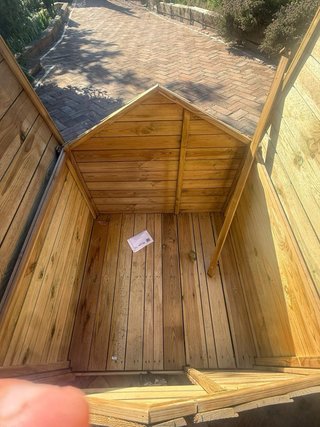 Caseta Perros Jardín Grande Madera