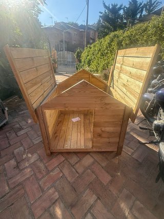 Caseta Perros Jardín Grande Madera