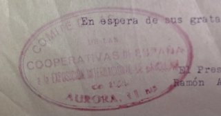 1929 Carta Federación Nacional Cooperativas España
