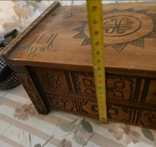 Alcanfor Arqueta de Madera Tallada de Colección