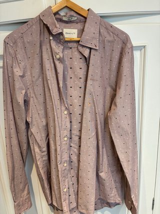 Camisa GANT rosa Slim Fit Talla XL Nueva