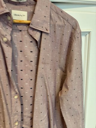 Camisa GANT rosa Slim Fit Talla XL Nueva