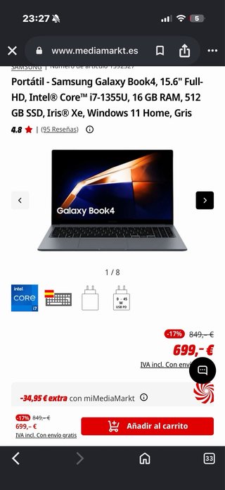 Samsung Galaxy Book 4 Plata