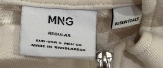 Sudadera Mango Hombre Blanca Media Cremallera