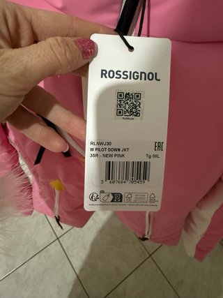 Giacca da sci Rossignol rosa e bianca