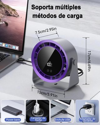 Ventilador Portátil USB Ajustable 360°