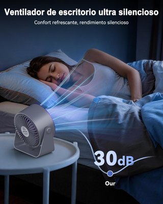 Ventilador Portátil USB Ajustable 360°