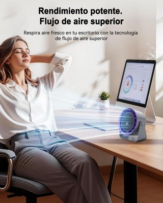 Ventilador Portátil USB Ajustable 360°