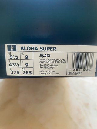 Adidas Aloha Super alumin/shared/gums Talla 43
