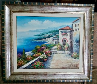 Cuadro Costa Croacia Marco Madera